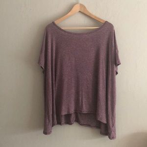 oversized soft stripped maroon shirt